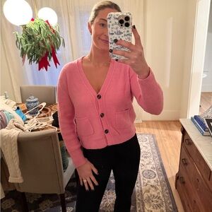 John + Jenn Pink Cardigan Sweater